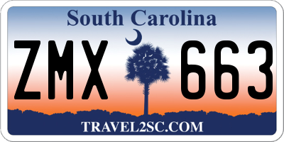 SC license plate ZMX663