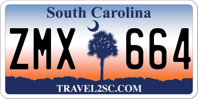 SC license plate ZMX664