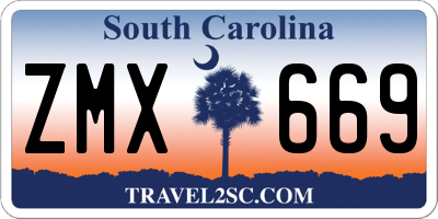 SC license plate ZMX669