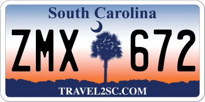 SC license plate ZMX672