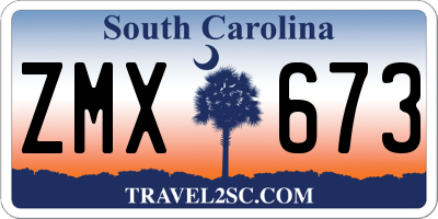 SC license plate ZMX673