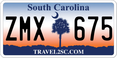SC license plate ZMX675