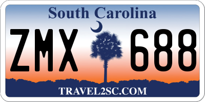 SC license plate ZMX688