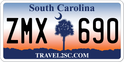 SC license plate ZMX690