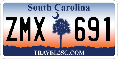 SC license plate ZMX691