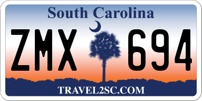 SC license plate ZMX694