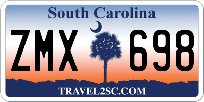 SC license plate ZMX698