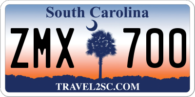 SC license plate ZMX700
