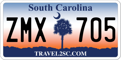 SC license plate ZMX705