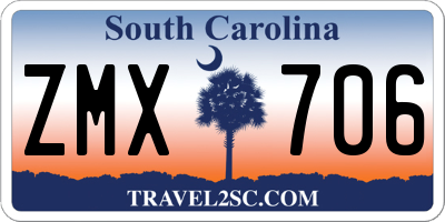 SC license plate ZMX706