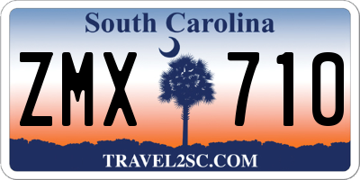 SC license plate ZMX710