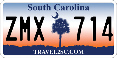 SC license plate ZMX714