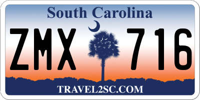 SC license plate ZMX716