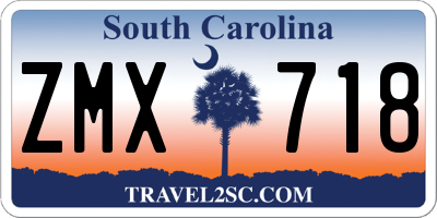SC license plate ZMX718