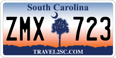 SC license plate ZMX723