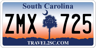 SC license plate ZMX725