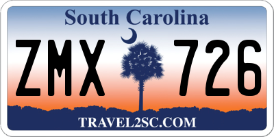 SC license plate ZMX726