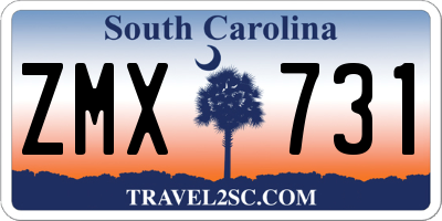 SC license plate ZMX731