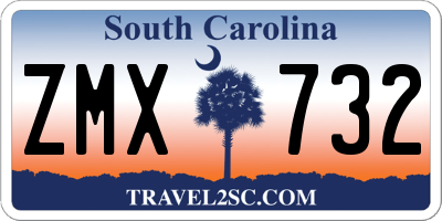 SC license plate ZMX732