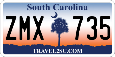 SC license plate ZMX735