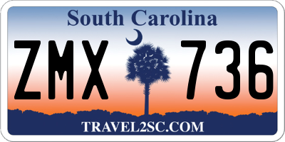 SC license plate ZMX736