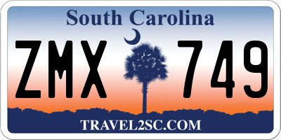 SC license plate ZMX749