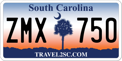 SC license plate ZMX750