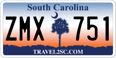 SC license plate ZMX751