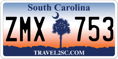 SC license plate ZMX753