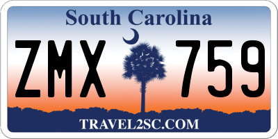 SC license plate ZMX759