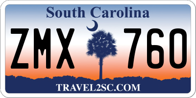 SC license plate ZMX760