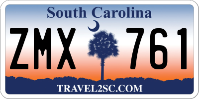 SC license plate ZMX761