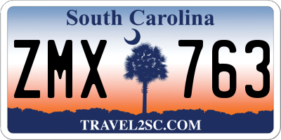 SC license plate ZMX763
