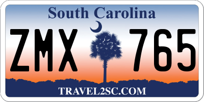 SC license plate ZMX765