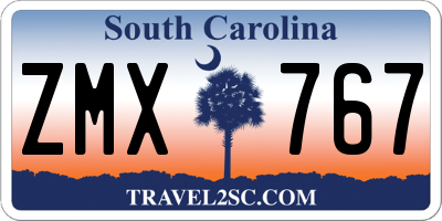 SC license plate ZMX767