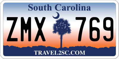 SC license plate ZMX769
