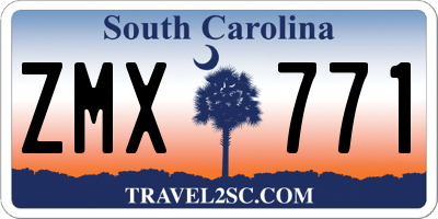 SC license plate ZMX771