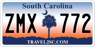 SC license plate ZMX772
