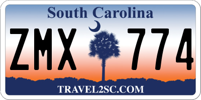SC license plate ZMX774