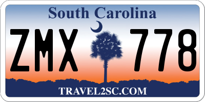 SC license plate ZMX778