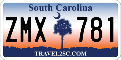 SC license plate ZMX781