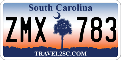SC license plate ZMX783