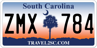 SC license plate ZMX784