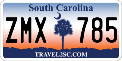 SC license plate ZMX785