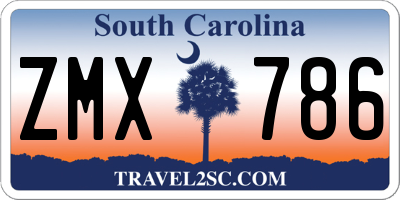 SC license plate ZMX786