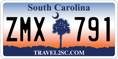 SC license plate ZMX791