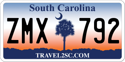 SC license plate ZMX792