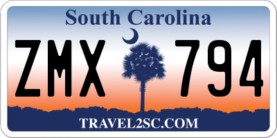 SC license plate ZMX794