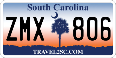 SC license plate ZMX806