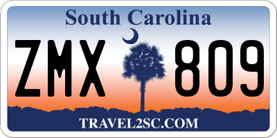 SC license plate ZMX809